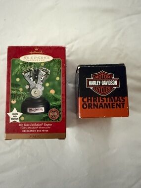 Harley-Davidson Red Black and Silver Ornament Packaging Set
